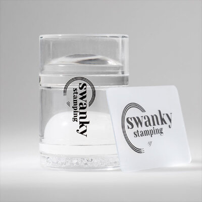 Swanky Stamping Штамп двойной, прозрачный, силиконовый, 4см
