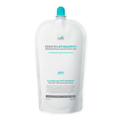 Lador Keratin Шампунь для волос бессульфатный с кератином 500мл Keratin LPP Shampoo