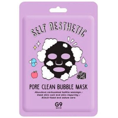 G9skin Маска для лица тканевая 23мл Self Aesthetic Pore clean Bubble mask