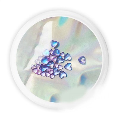 NN Фигурки-сердечки (4 и 6мм) фиолетово-синий 30шт, арт.4232