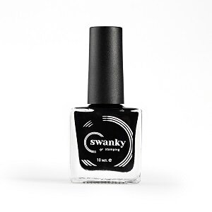 Swanky Stamping Лак для стемпинга 01, черный, 10мл