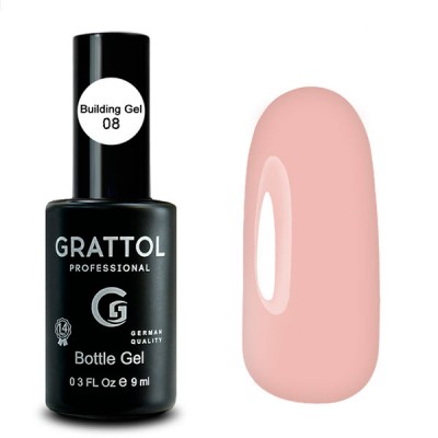 Grattol Gel Bottle 08 - гель моделирующий камуфлирующий 9мл