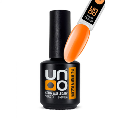 UNO Rubber Color base gel Neon Orange Камуфл.база, 12гр